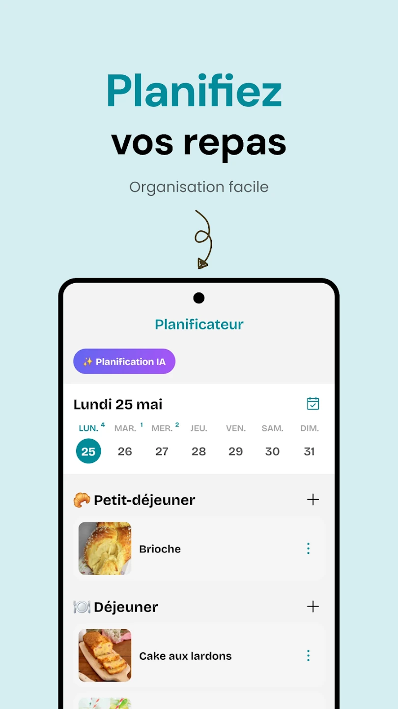 Planifiez vos repas de la semaine